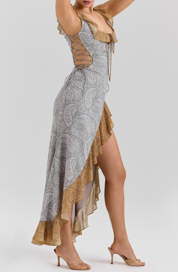 Aloura Georgette Ruffle Dress