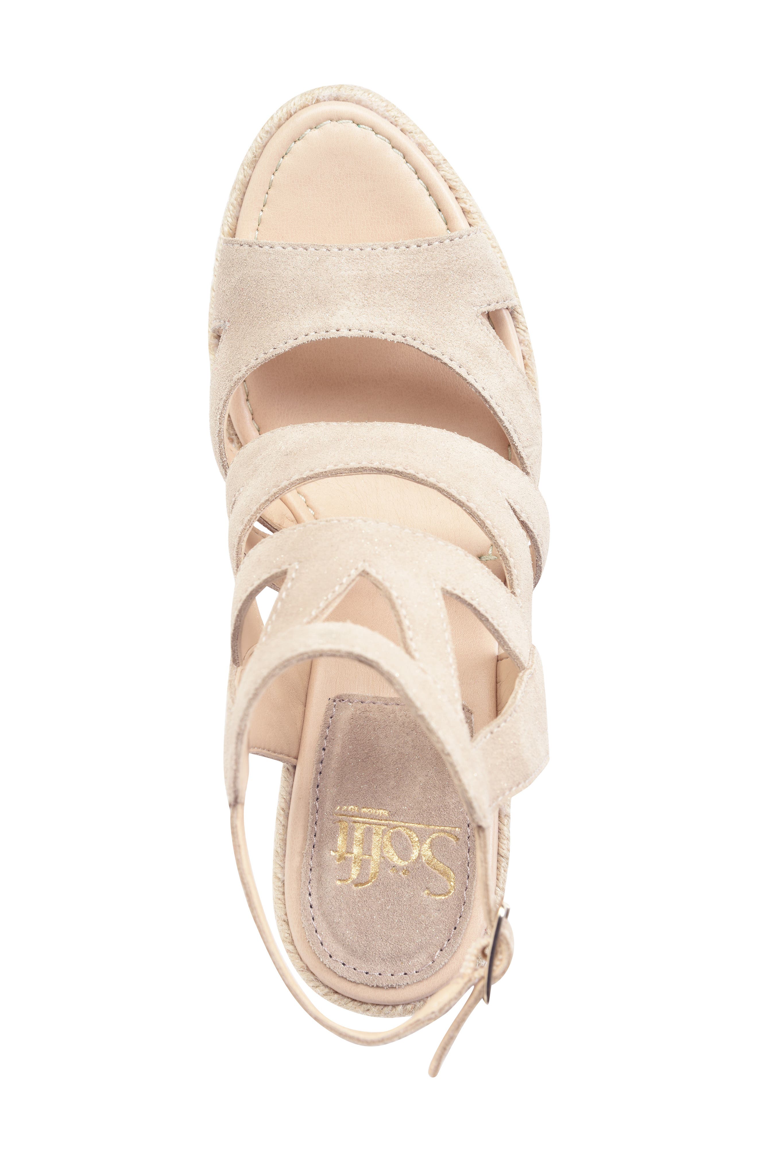 Shandys Wedge Sandal, Alternate, color, MOONSTONE GREY SUEDE