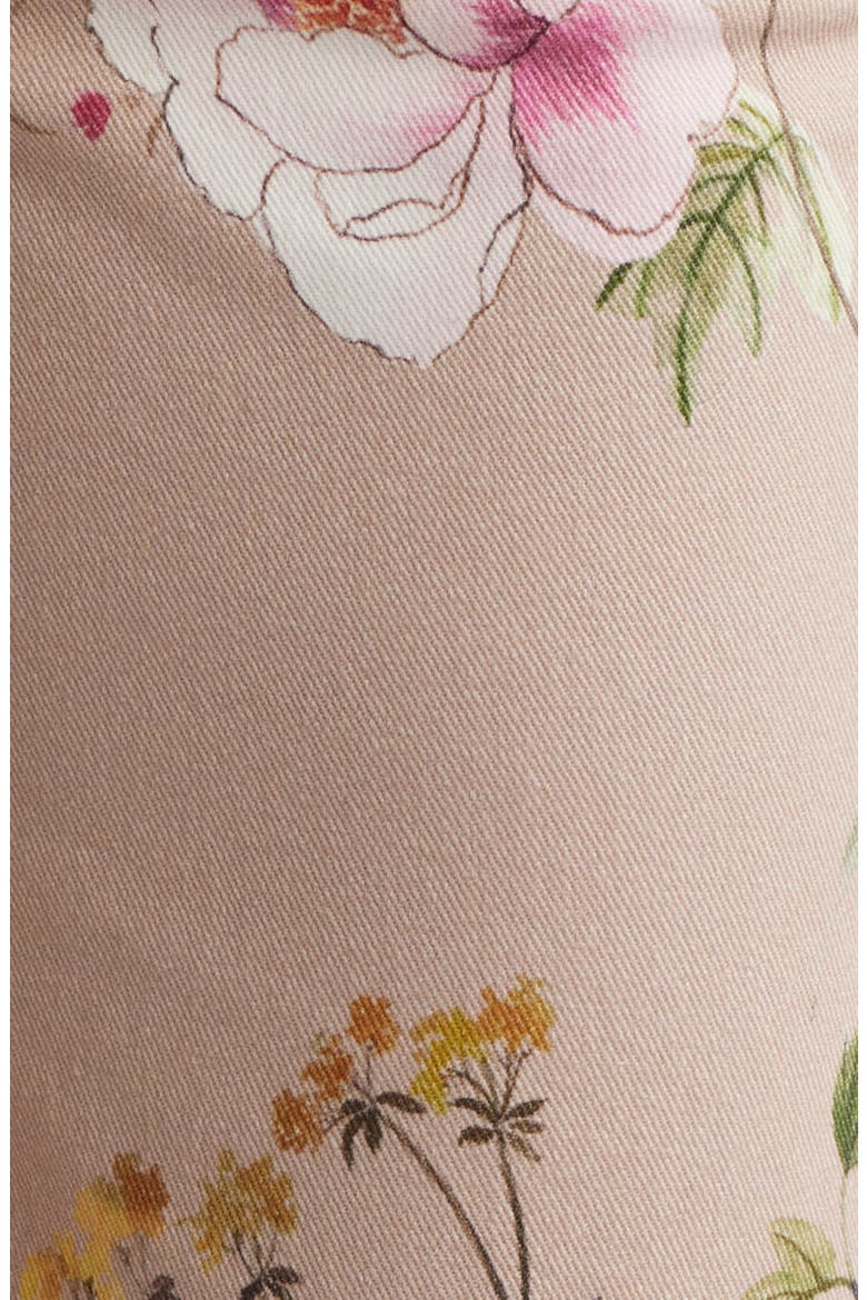 Leigh Floral Stretch Cotton Twill Pants, Alternate, color, NATURAL MULTI