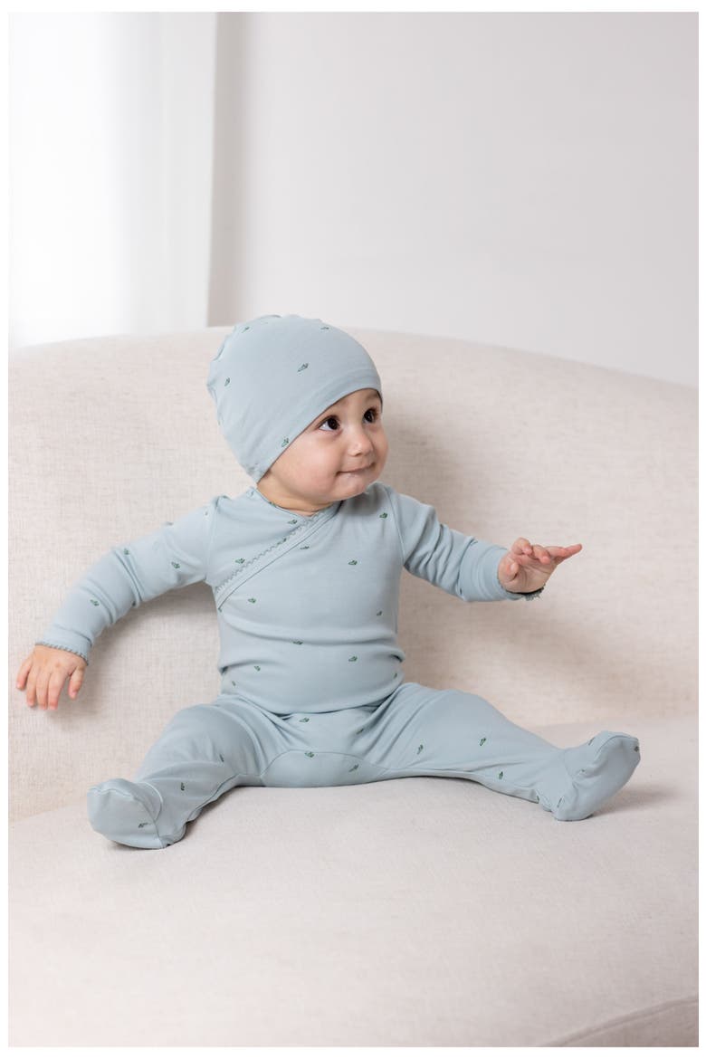 Mini Bird Footie for Baby Boy, Alternate, color, Green