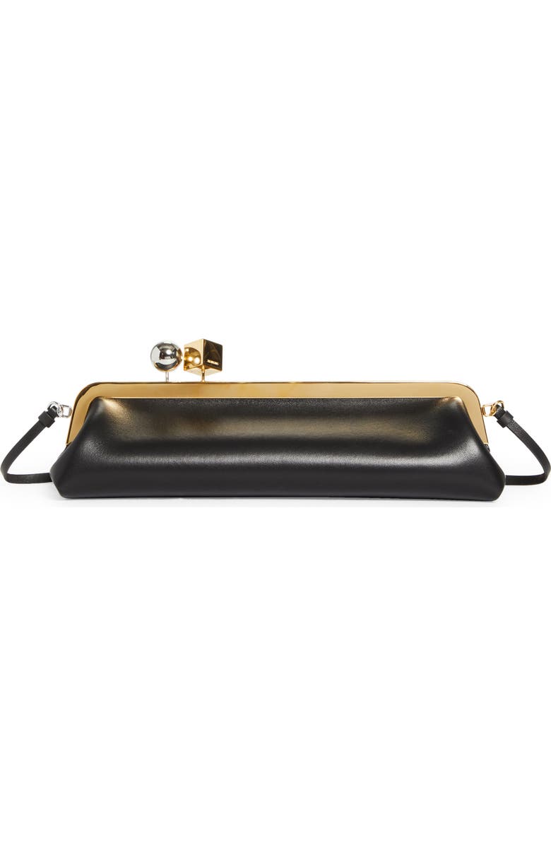 Jacquemus La Pochette Salon Leather Clutch, Main, color,