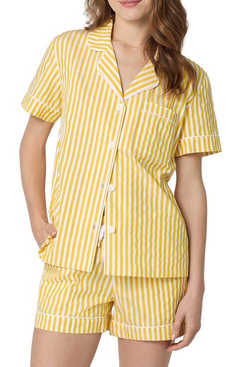 Stripe Organic Cotton Dobby Short Pajamas
