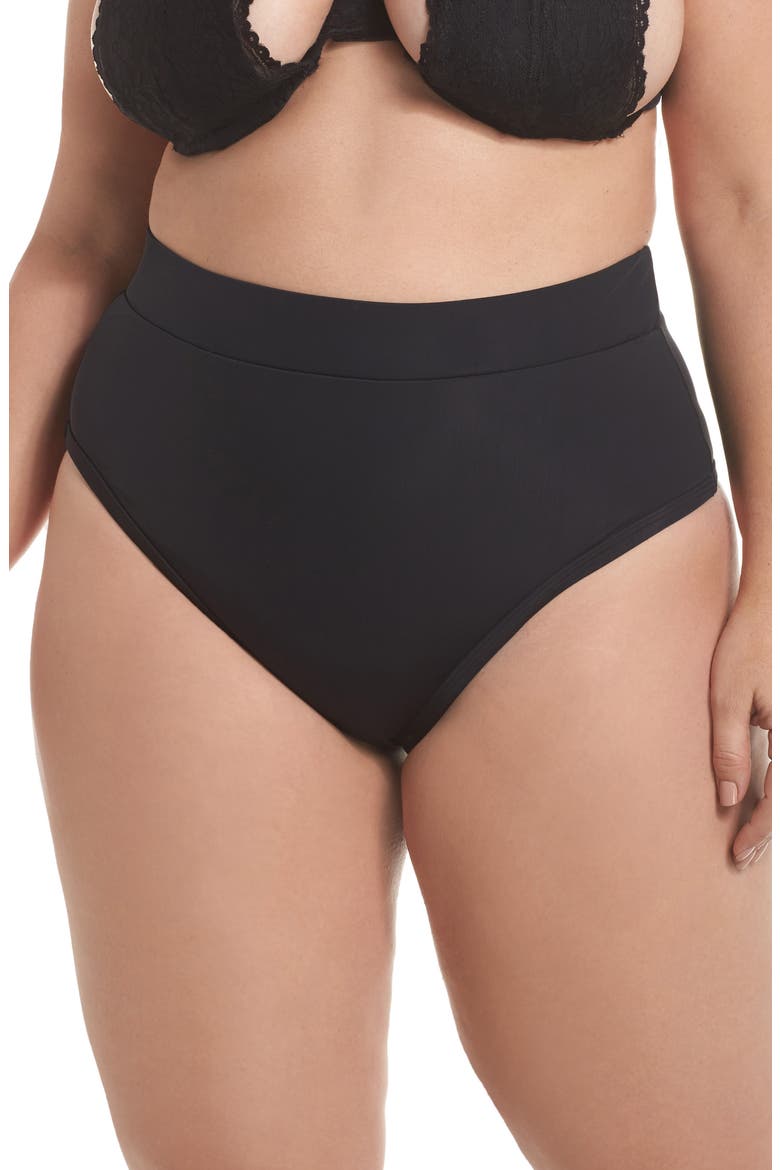 Lover High Waist Bikini Bottoms, Main, color, BLACK