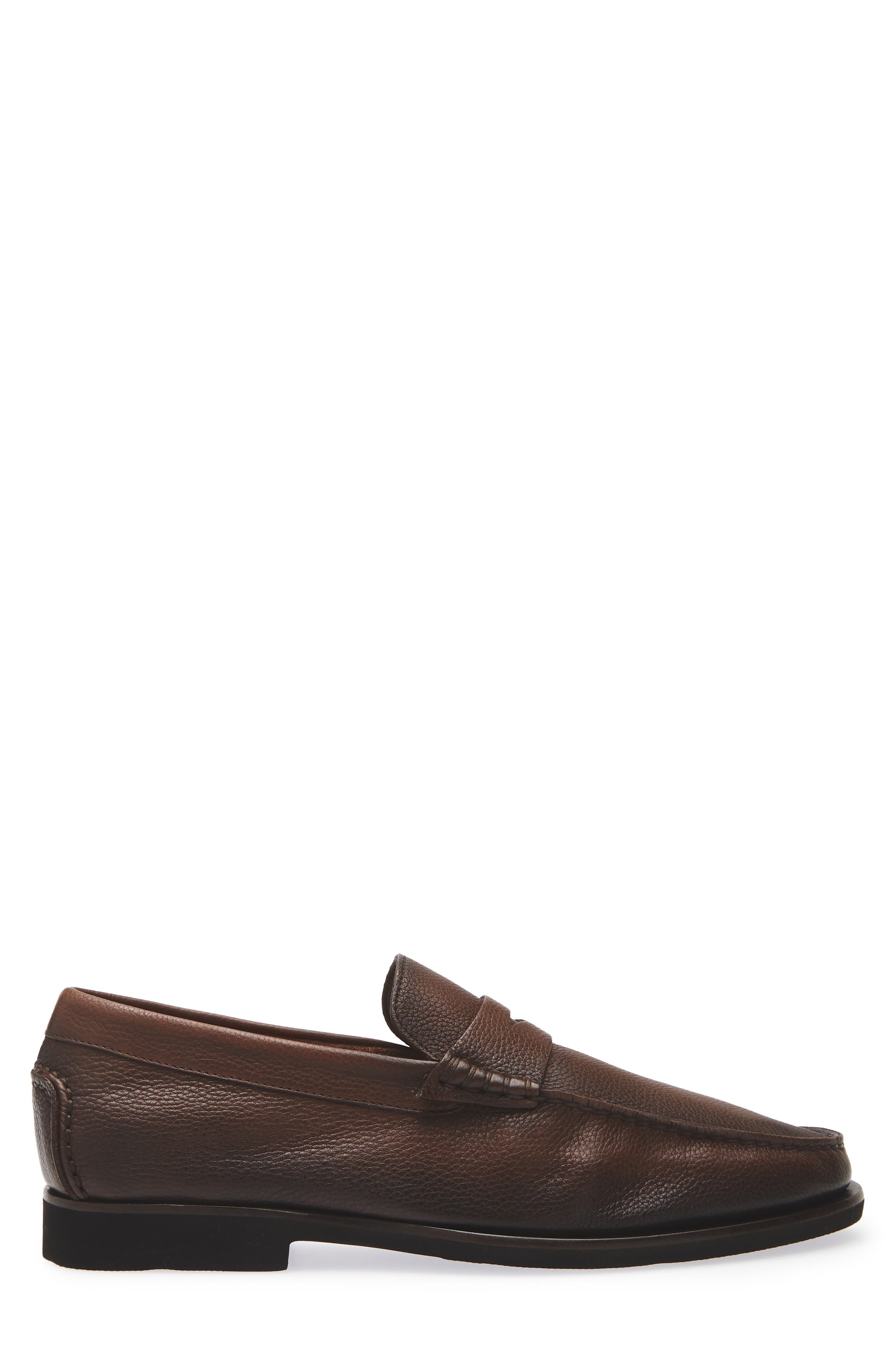 Santoni Ikangia Penny Loafer, Alternate, color, Dark Brown