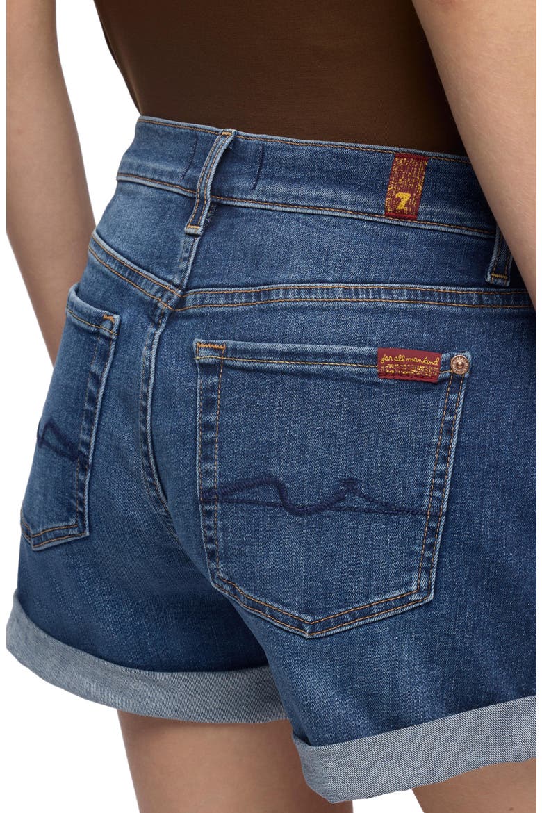 Midroll Stretch Denim Shorts, Alternate, color, VANITY