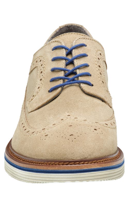 Johnston & Murphy Collection Jenson Wingtip Derby In Taupe Italian Suede