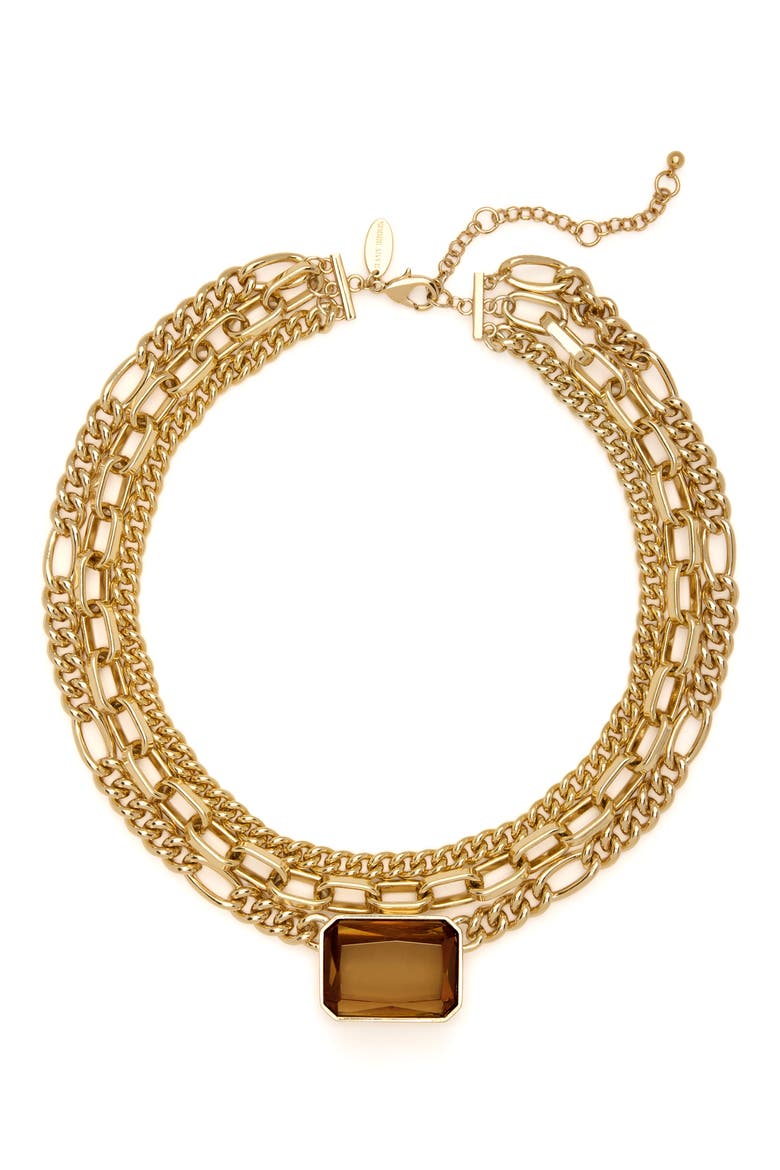 Karissa Multi Strand Crystal Pendant Necklace, Main, color, COLORADO TOPAZ