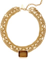 Ramy Brook Karissa Multi Strand Crystal Pendant Necklace