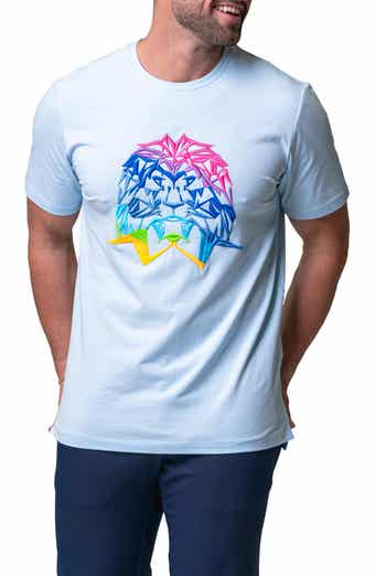 Maceoo Lion Face Embroidered T-Shirt