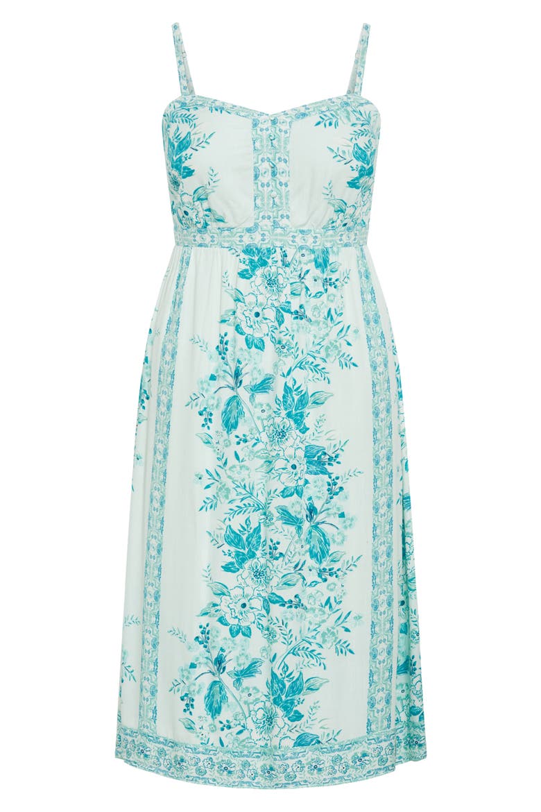 Pretty Thing Floral Maxi Dress, Alternate, color, SEAFOAM