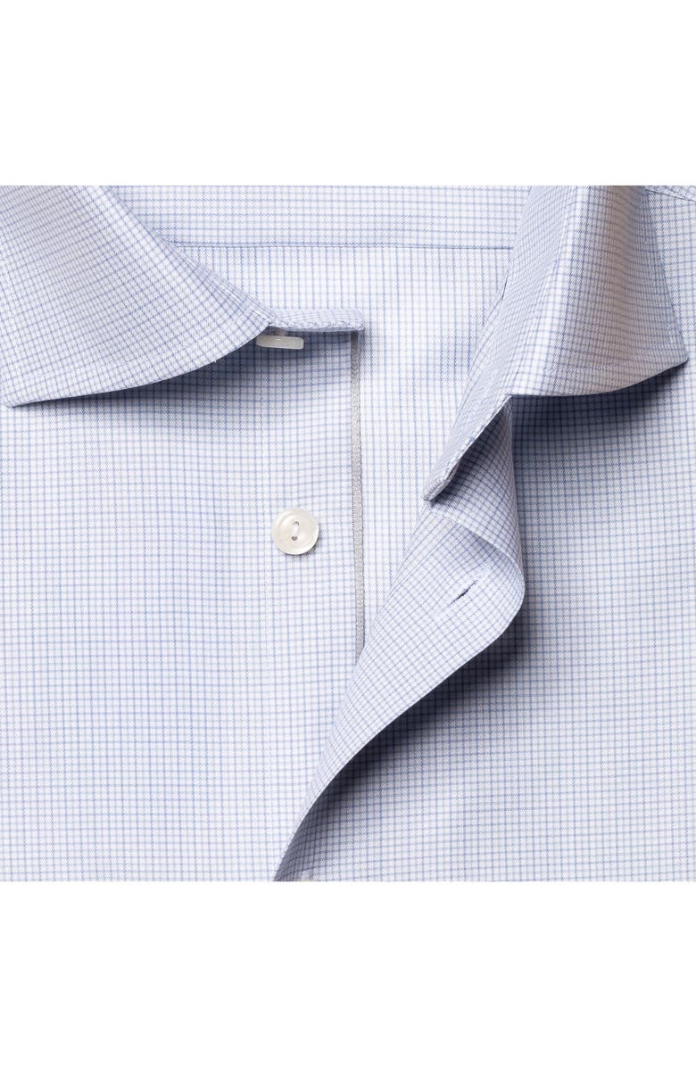 Eton Slim Fit Check Stretch Cotton Blend Dress Shirt, Alternate, color, 