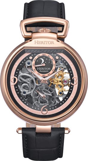 Stainless Steel Heritor Herrenuhr Heritor Automatic Men's Black