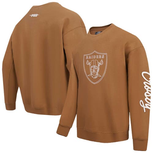 Pro Standard Maxx Crosby Brown Las Vegas Raiders Pullover Crewneck Sweatshirt
