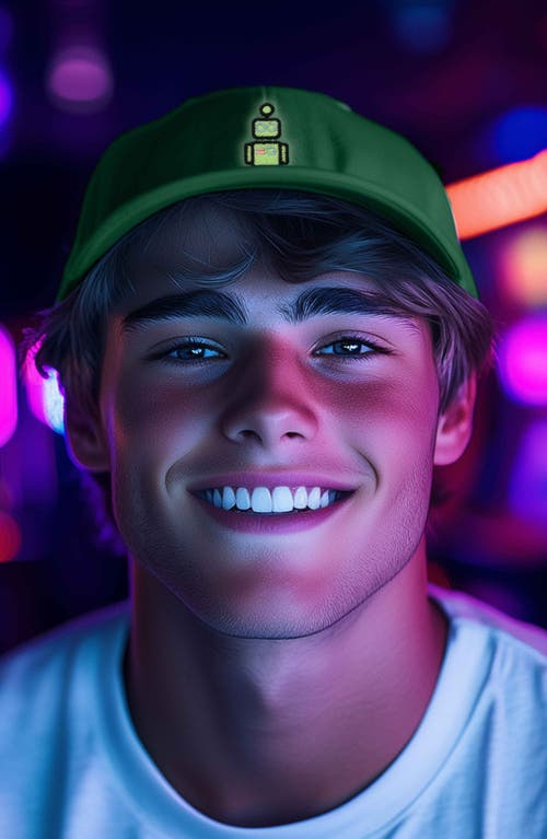 Dalix Robot Hat In Kelly Green