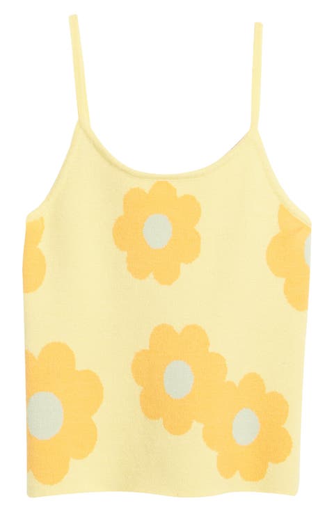 Kids' Jacquard Floral Sweater Camisole (Big Kid)