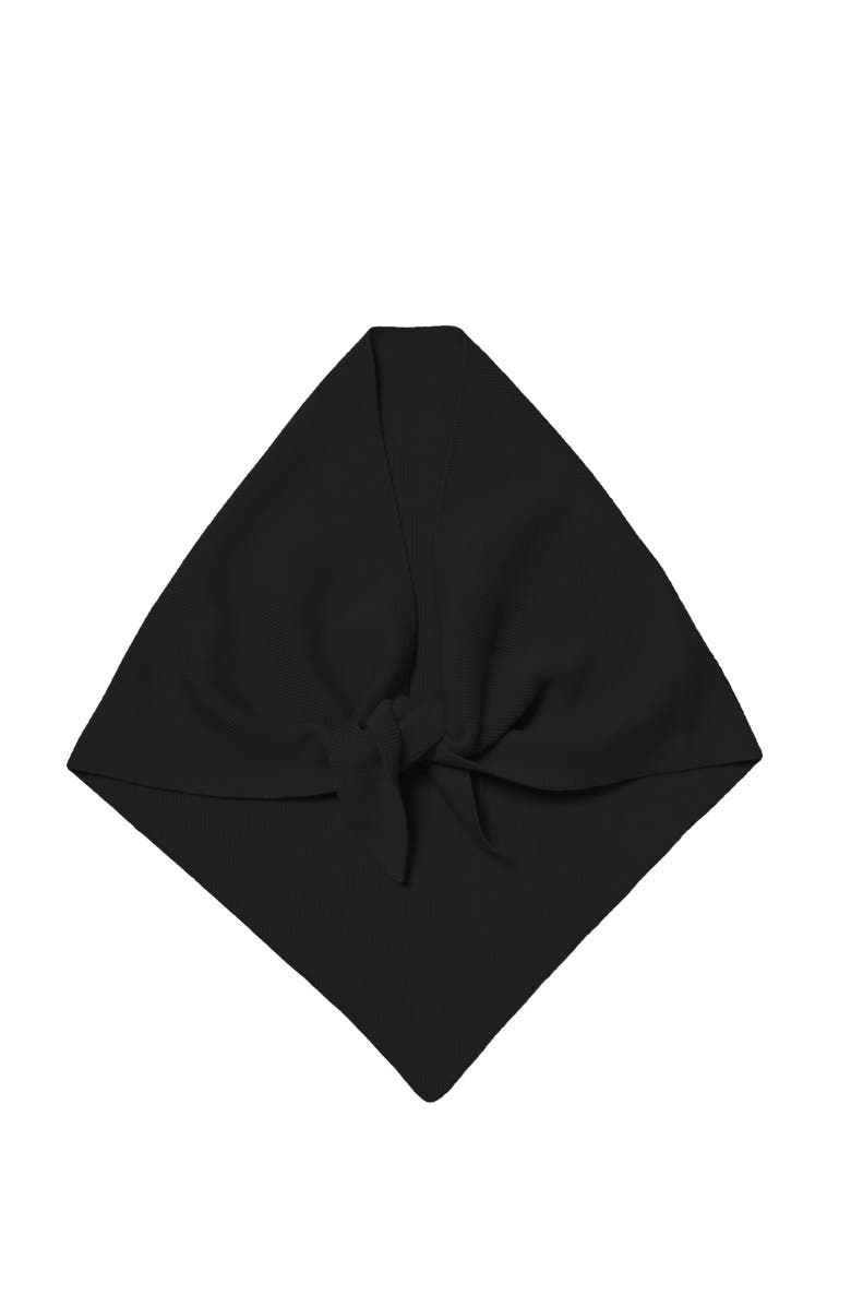 HYER GOODS Upcycled Merino Wool Head Scarf, Main, color, Black