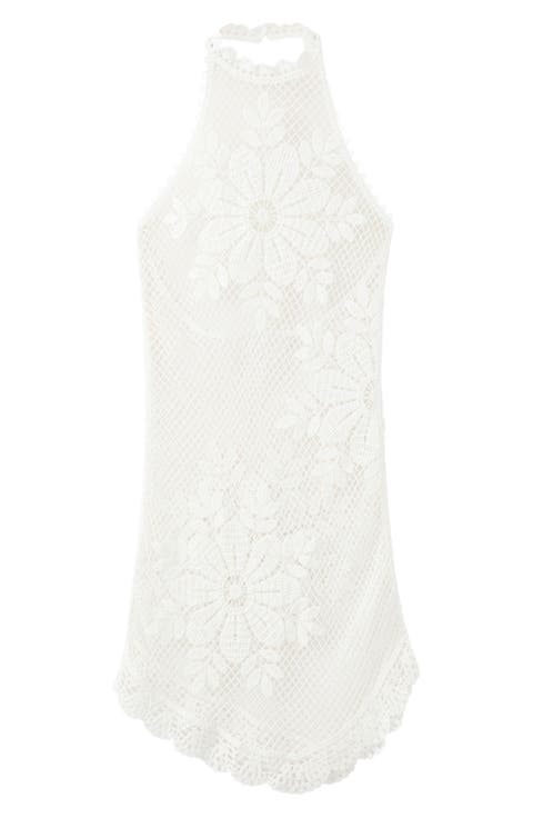Floral Crocheted Cover-Up Dress