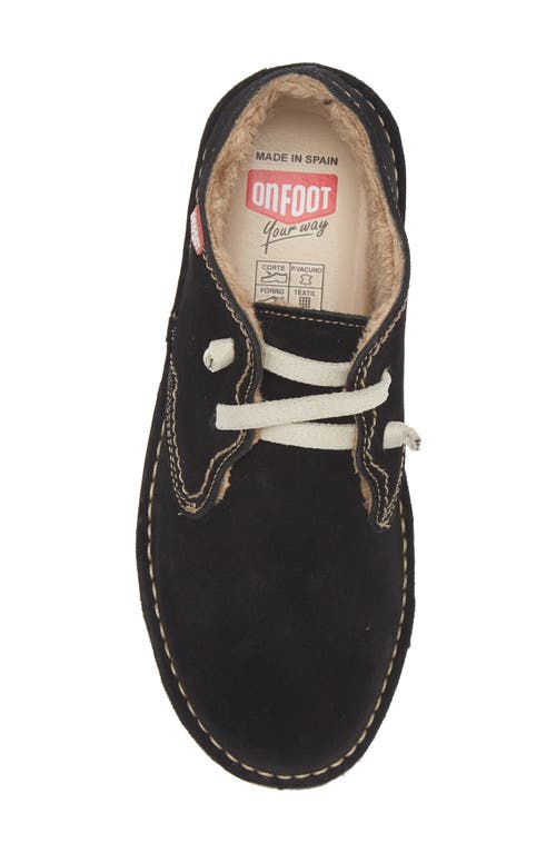 On Foot Silken Faux Fur Lined Sneaker In Black