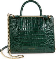 Strathberry Mini Croc Embossed Leather Tote