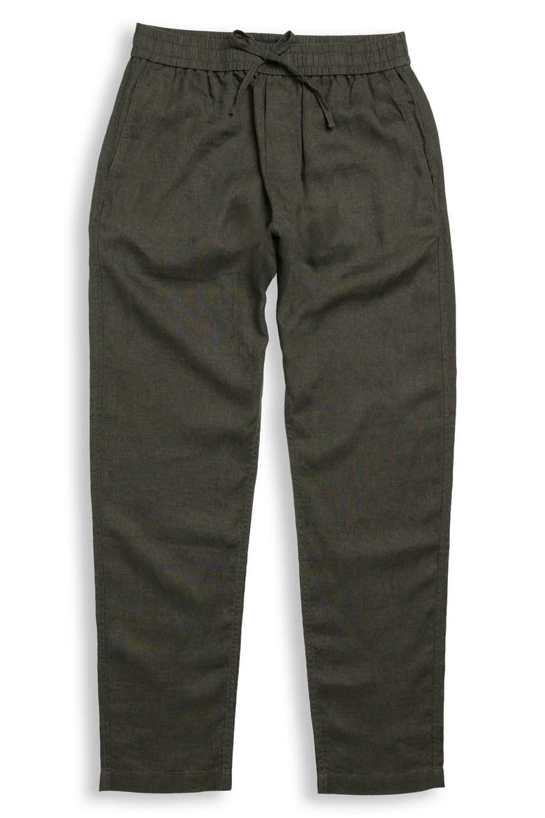 Linen Resort Pants, Alternate, color, BAYLEAF