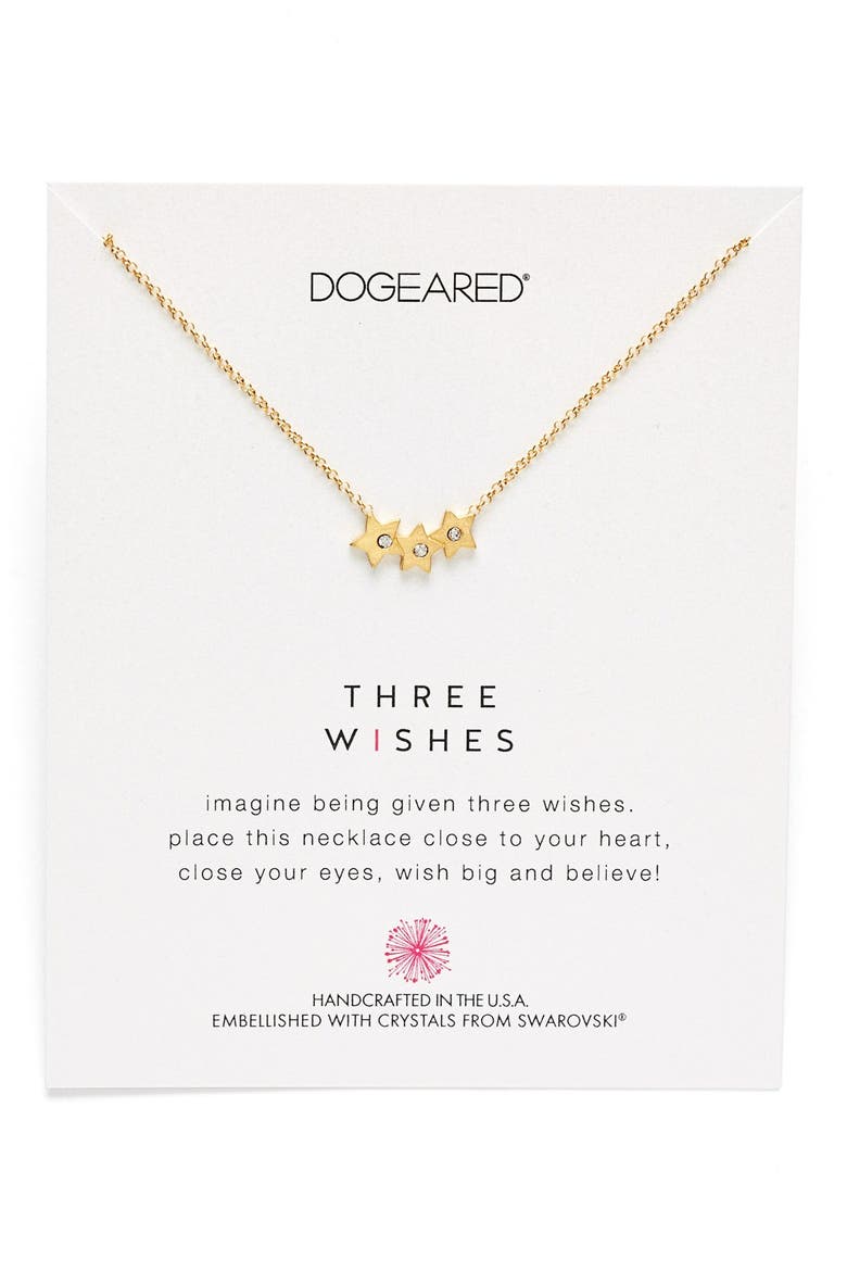 'Swarovski Reminders' Pendant Necklace, Main, color, GOLD- STAR