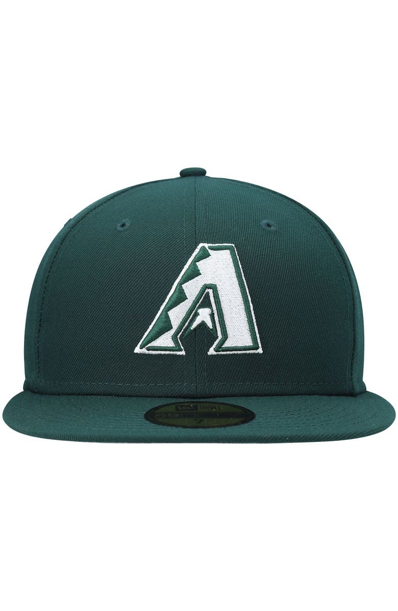 New Era Men's New Era Green Arizona Diamondbacks White Logo 59FIFTY Fitted Hat, Alternate, color, 