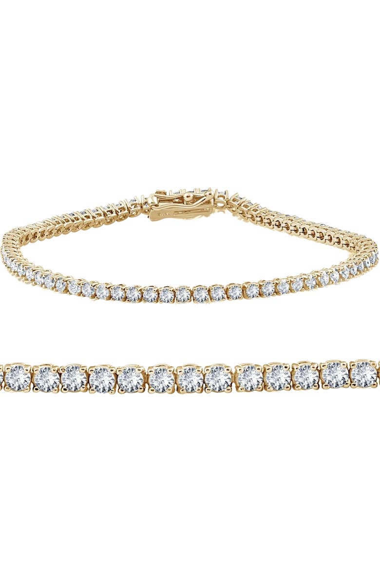 Bliss Diamond 3 Ct Lab Grown Diamond Tennis Bracelet 7" 14k Gold, Main, color, 14K Yellow Gold