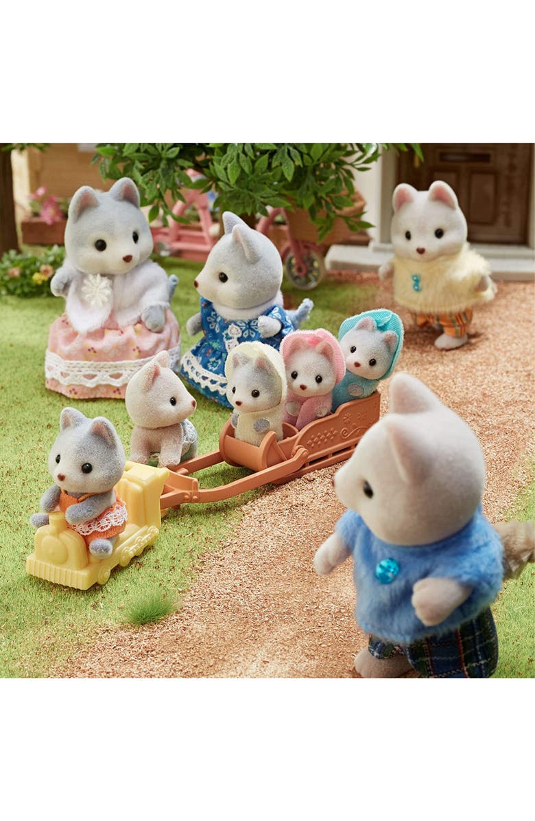 Calico Critters Husky Family, Alternate, color, Multi
