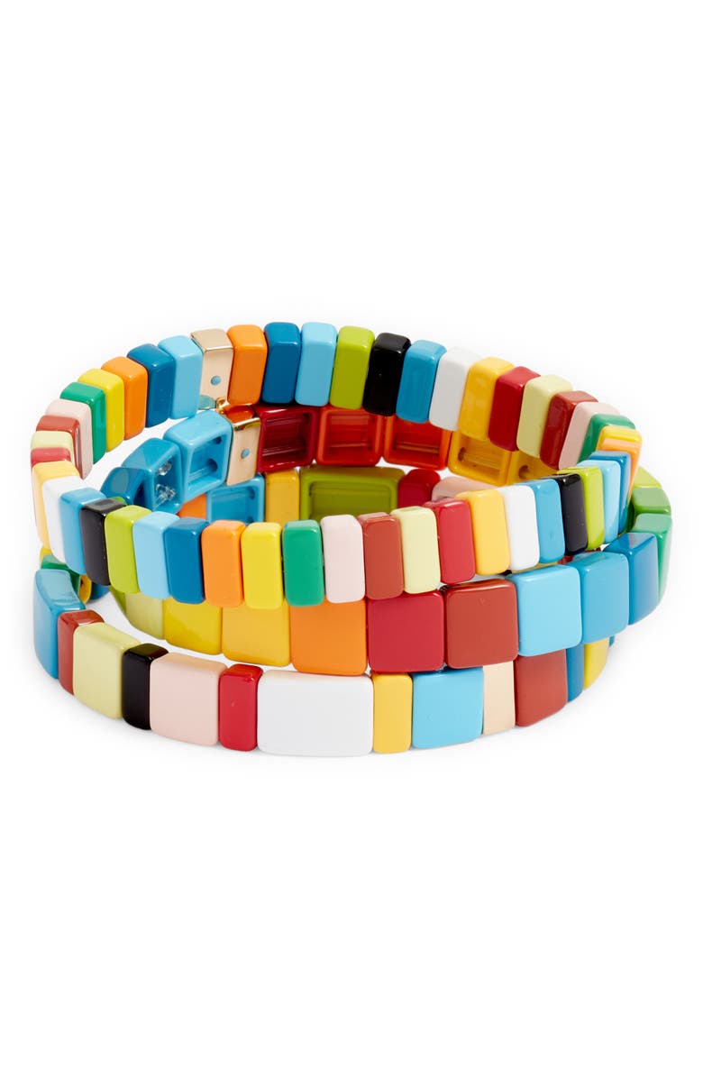 ROXANNE ASSOULIN Set of 3 Rainbow Brite Bracelets, Main, color, 