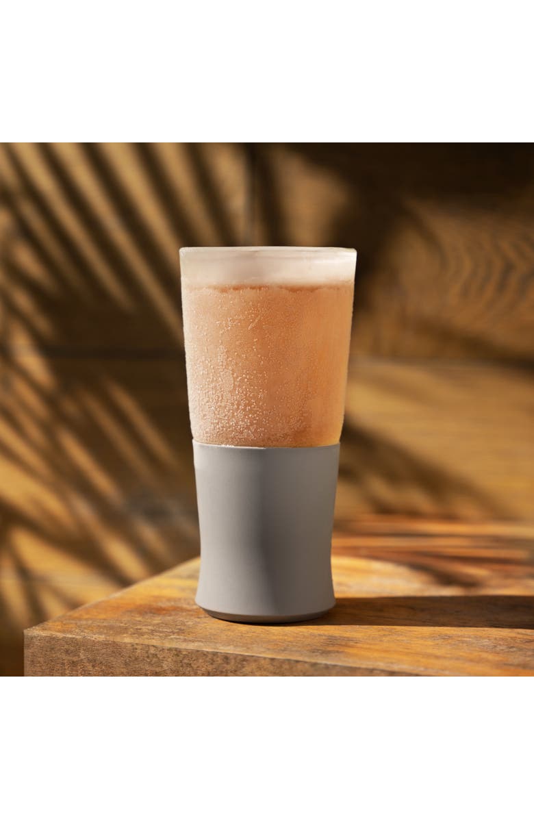 HOST Glass FREEZE Beer Cooling Cup Set of 2, Alternate, color, Gray