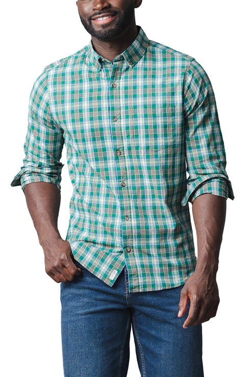 Organic Stretch Poplin Button Down Shirt