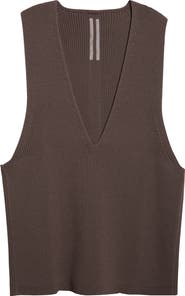Rick Owens Virgin Wool V-Neck Sweater Vest