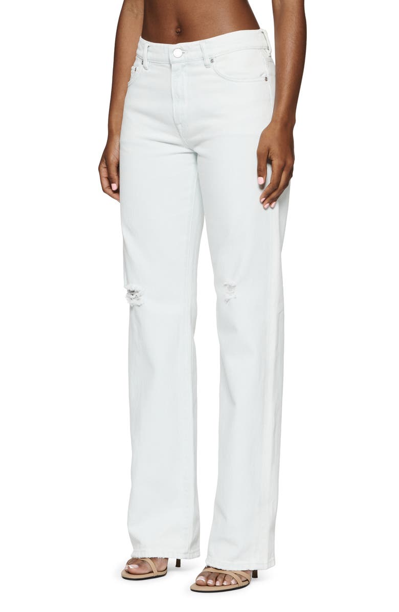 Ripped Slim Fit Straight Leg Jeans