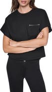 DKNY Zip Pocket Dolman Sleeve T-Shirt