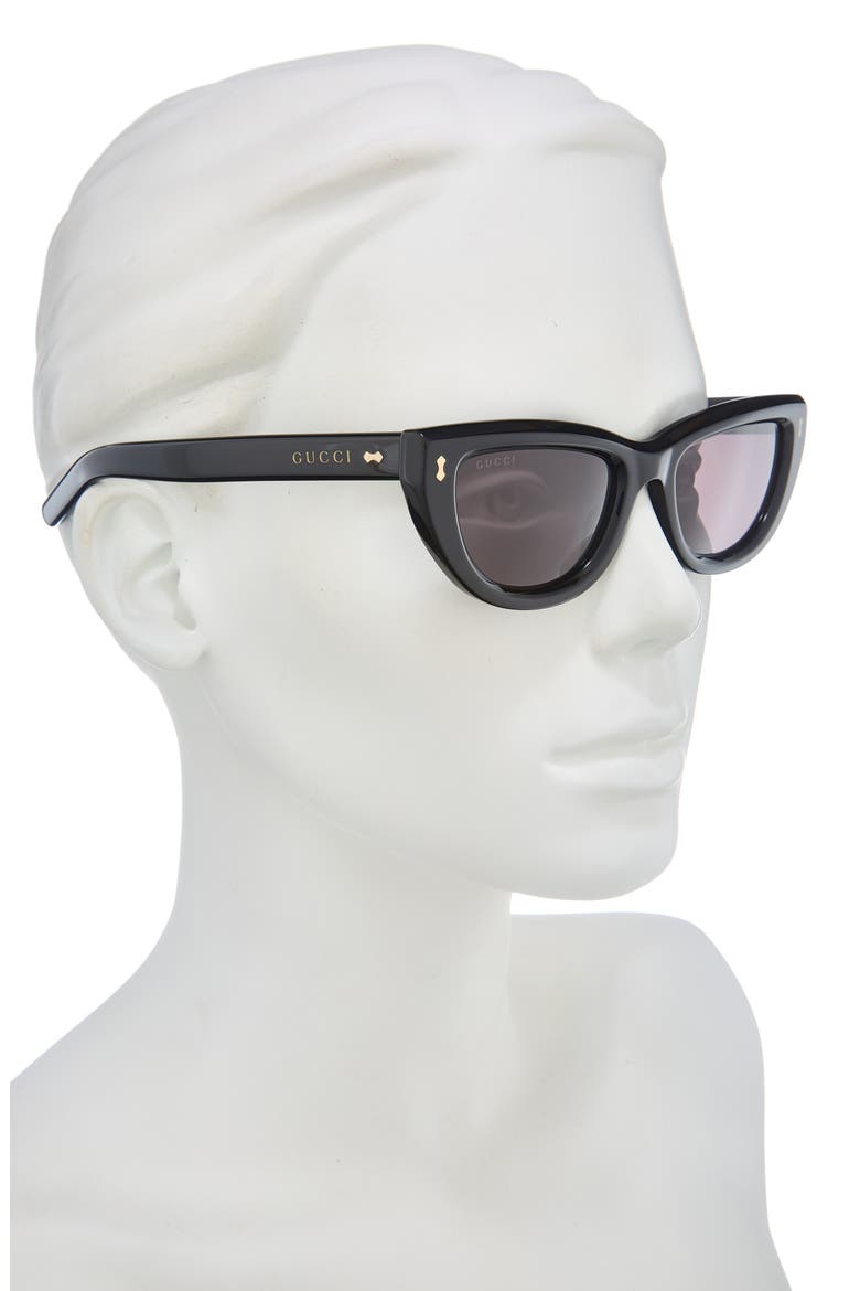 51mm Cat Eye Sunglasses, Alternate, color, BLACK BLACK GREY