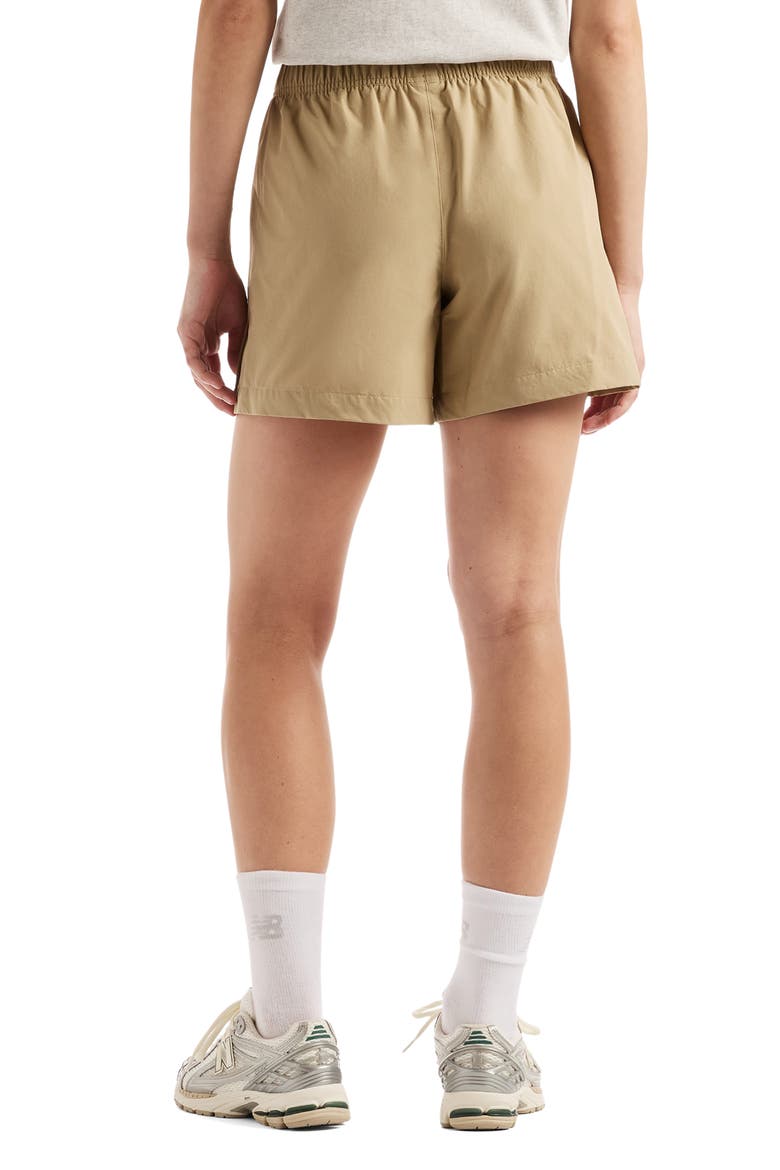 Shifted Cinched Woven Shorts, Alternate, color, BEIGE