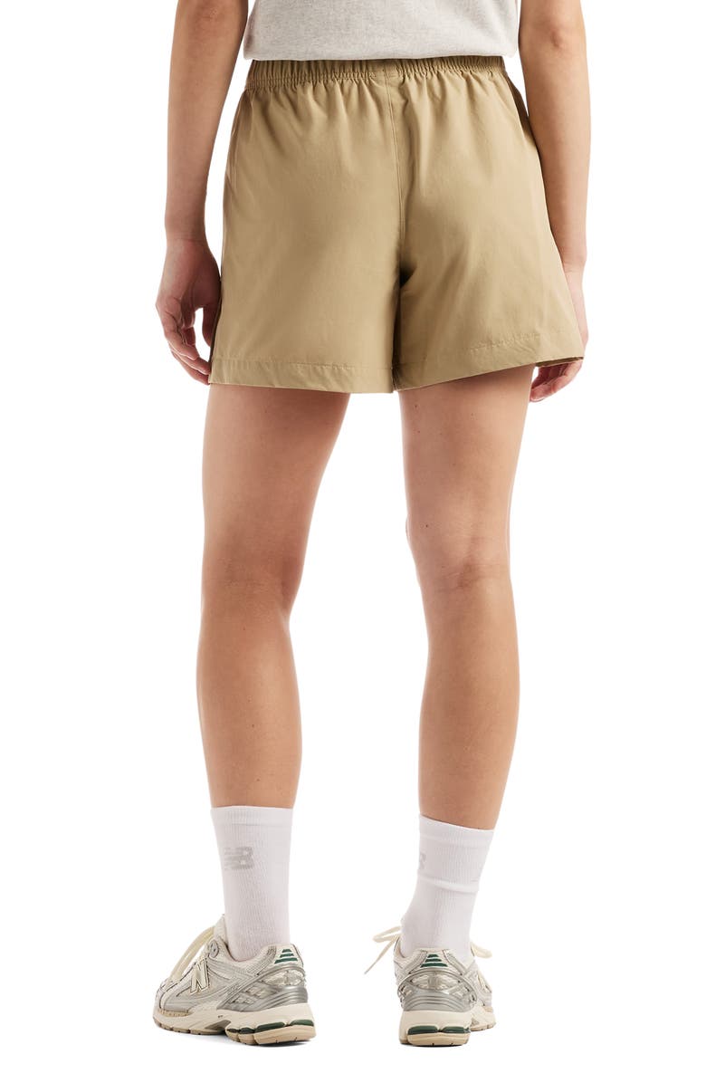 New Balance Shifted Cinched Woven Shorts, Alternate, color, Beige