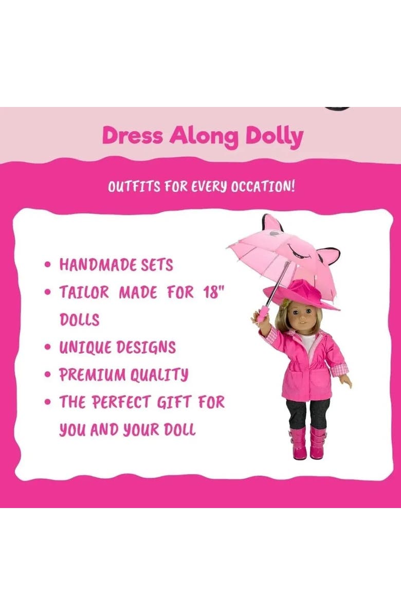 Dress Along Dolly Casual T-Shirt & Jeans 2pc Doll Outfit - Clothes & Accessories Compatible w 18" American Girl Dolls- Set Includes Jeans & Floral T Shirt, Gift Set, Alternate, color, White