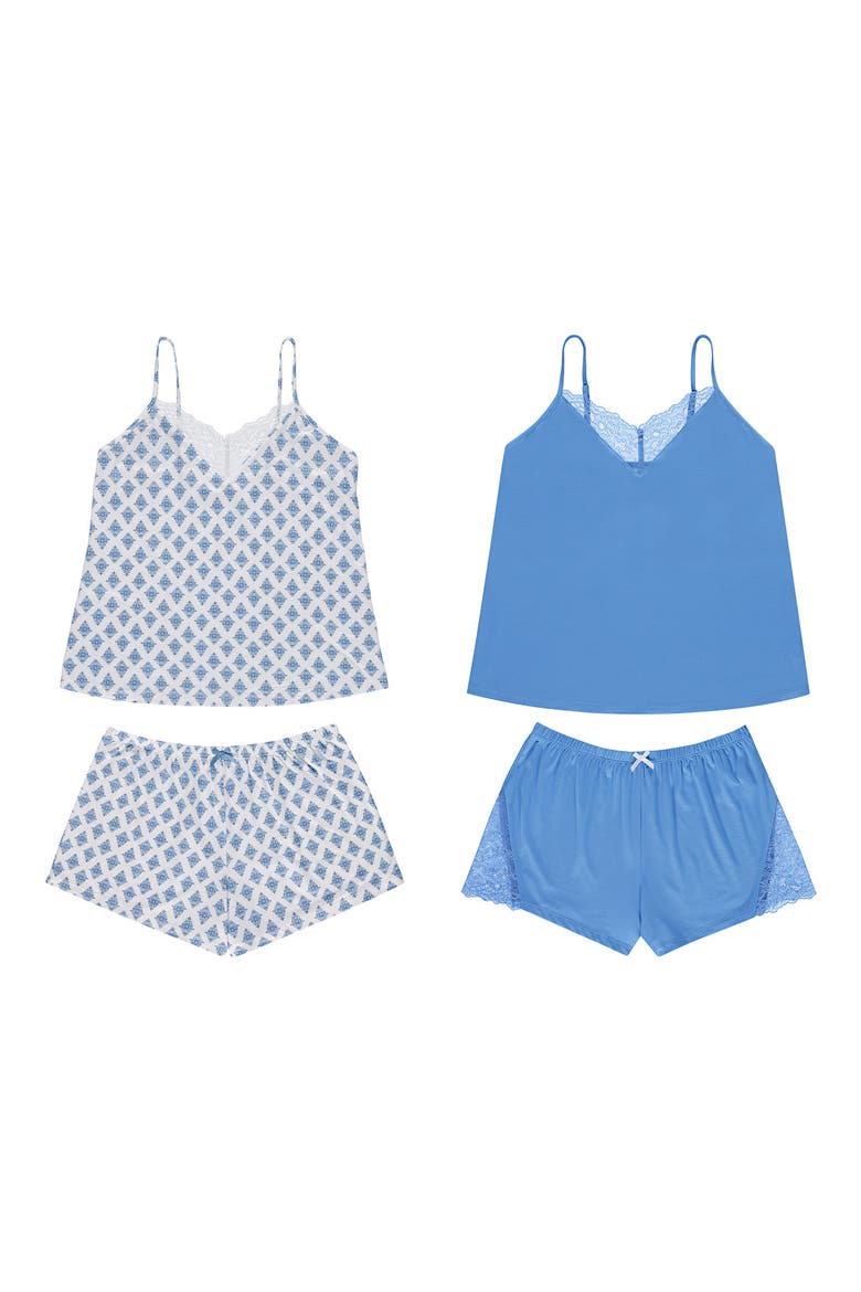 Stacy 4-Piece Pajamas Set, Alternate, color, NAVY