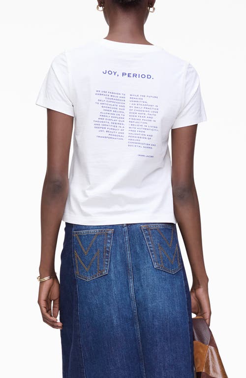 Marc Jacobs Joy, Period Slim Cut Graphic T-shirt In White