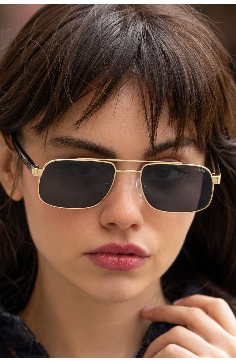 FREYRS Eyewear Vesper Aviator Sunglasses, Alternate, color, Gold / Gray