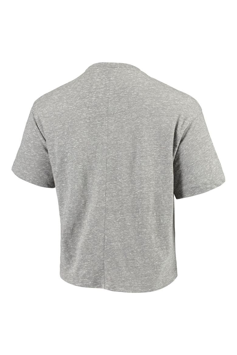 Women's Pressbox Cream Miami Hurricanes Tri-Blend Bishop Knobi Crop T-Shirt, Alternate, color, Cream