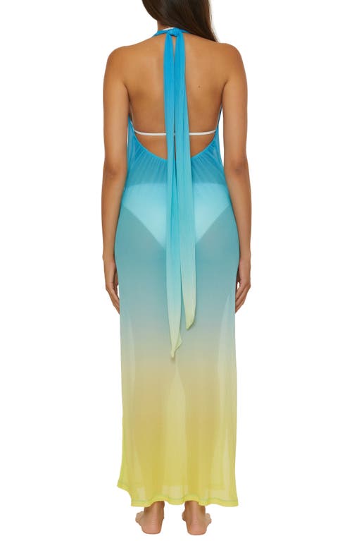 Trina Turk West Palm Sheer Cover-up Maxi Dress In Blue Multi