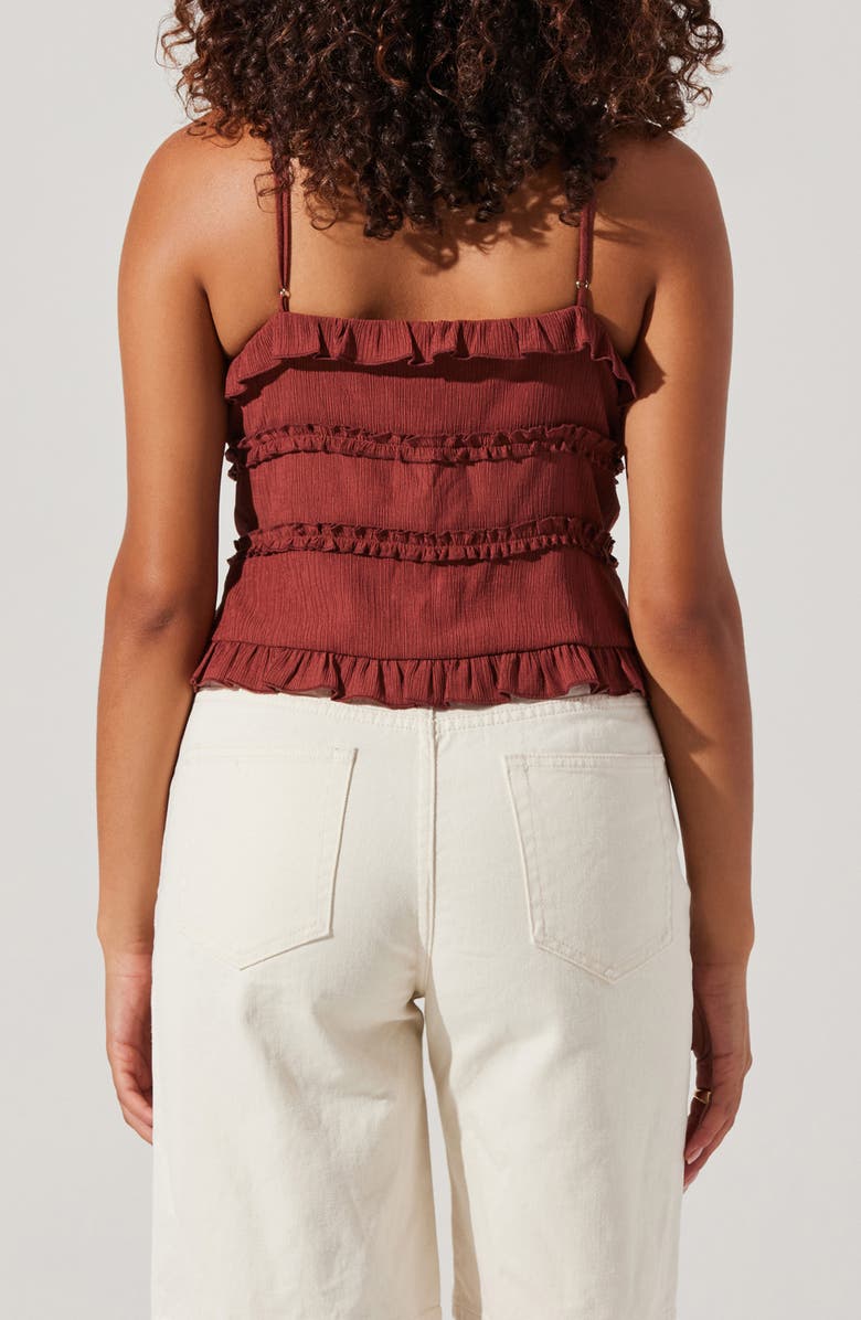 ASTR the Label Islah Tie Front Camisole, Alternate, color, Brown