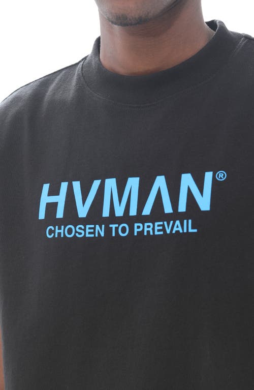 Hvman Cotton Logo Graphic Tee In Black