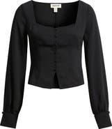 Open Edit Matte Satin Corset Top