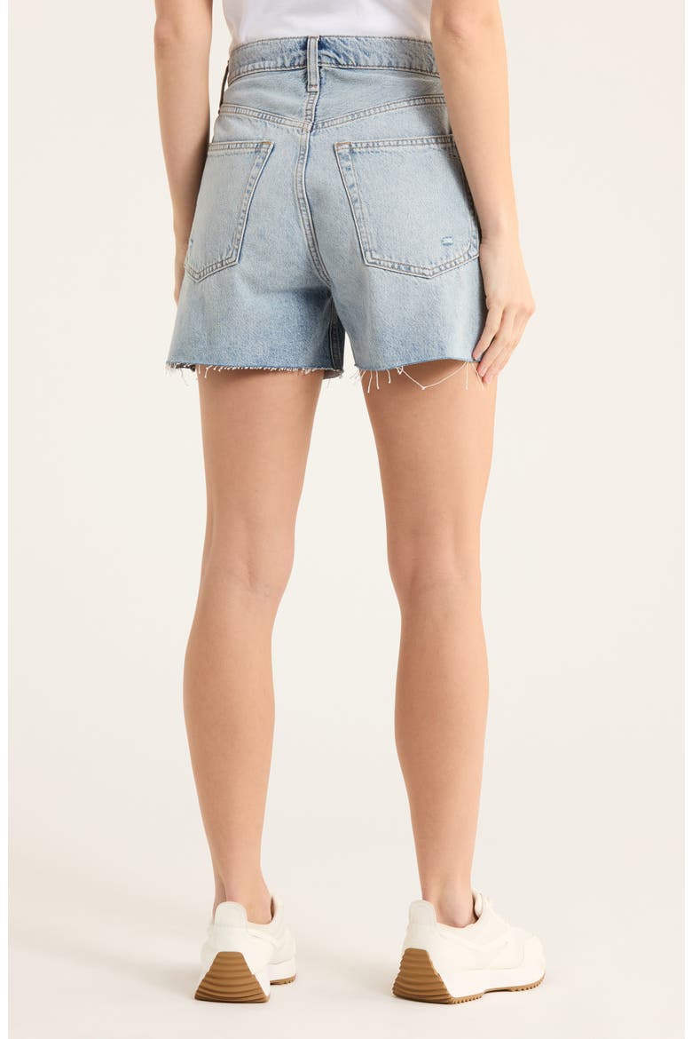 Retro High Waist Denim Cutoff Shorts, Alternate, color, OCONEE