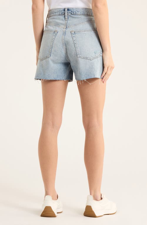 Rag & Bone Retro High Waist Denim Cutoff Shorts In Blue