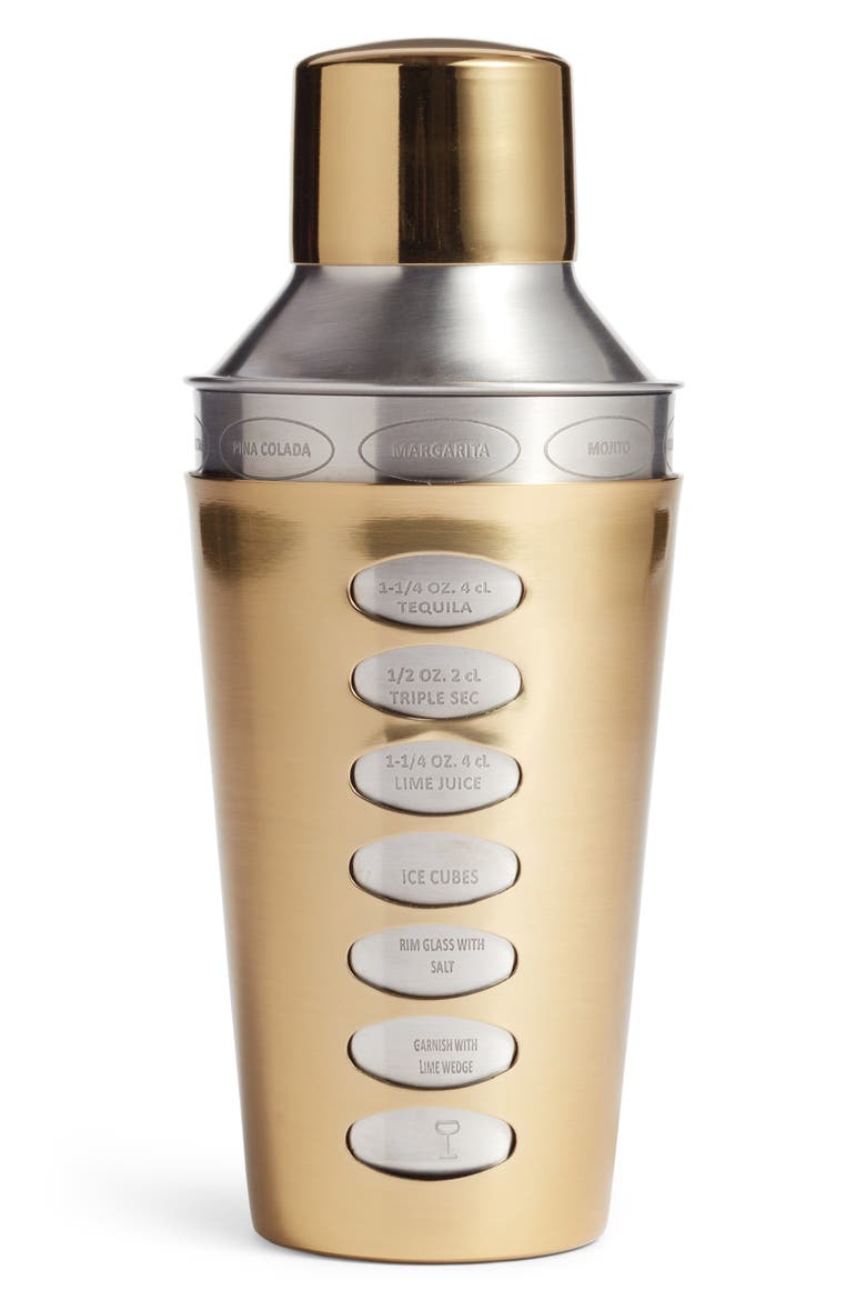 Recipe Cocktail Shaker, Main, color, GOLD