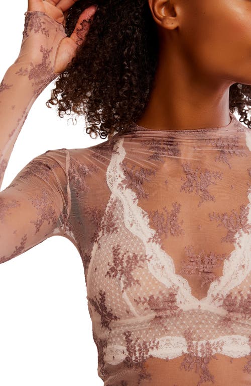 Free People Two-tone Lady Lux Sheer Mesh Top In Multi